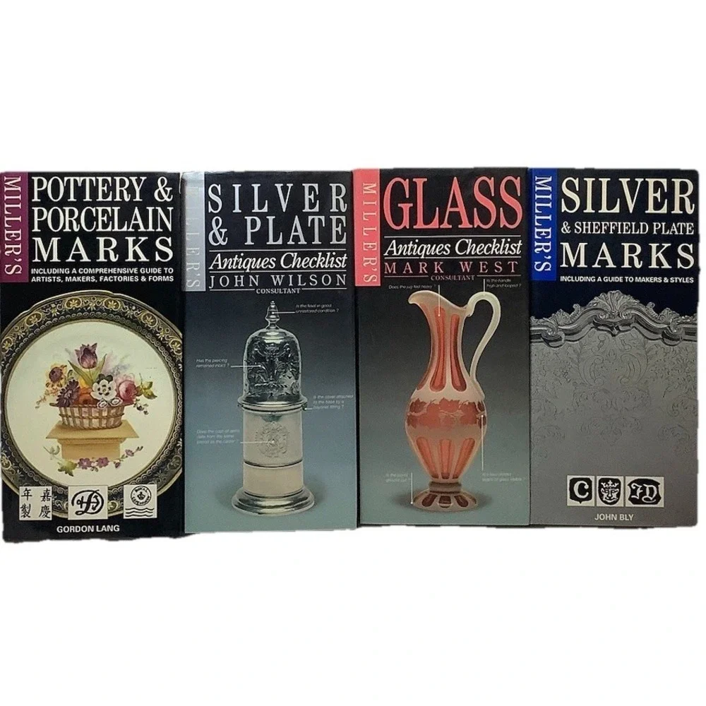 4 Miller's Pocket  Antiques Checklist Pottery Porcelain Silver & Plate Sheffied‎